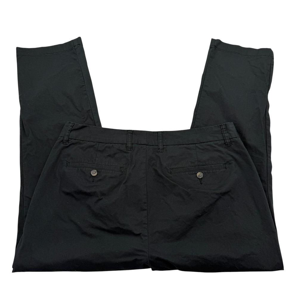Peter Manning New York Pants Mens 33 X 27 Black Chino Lightweight Stretch